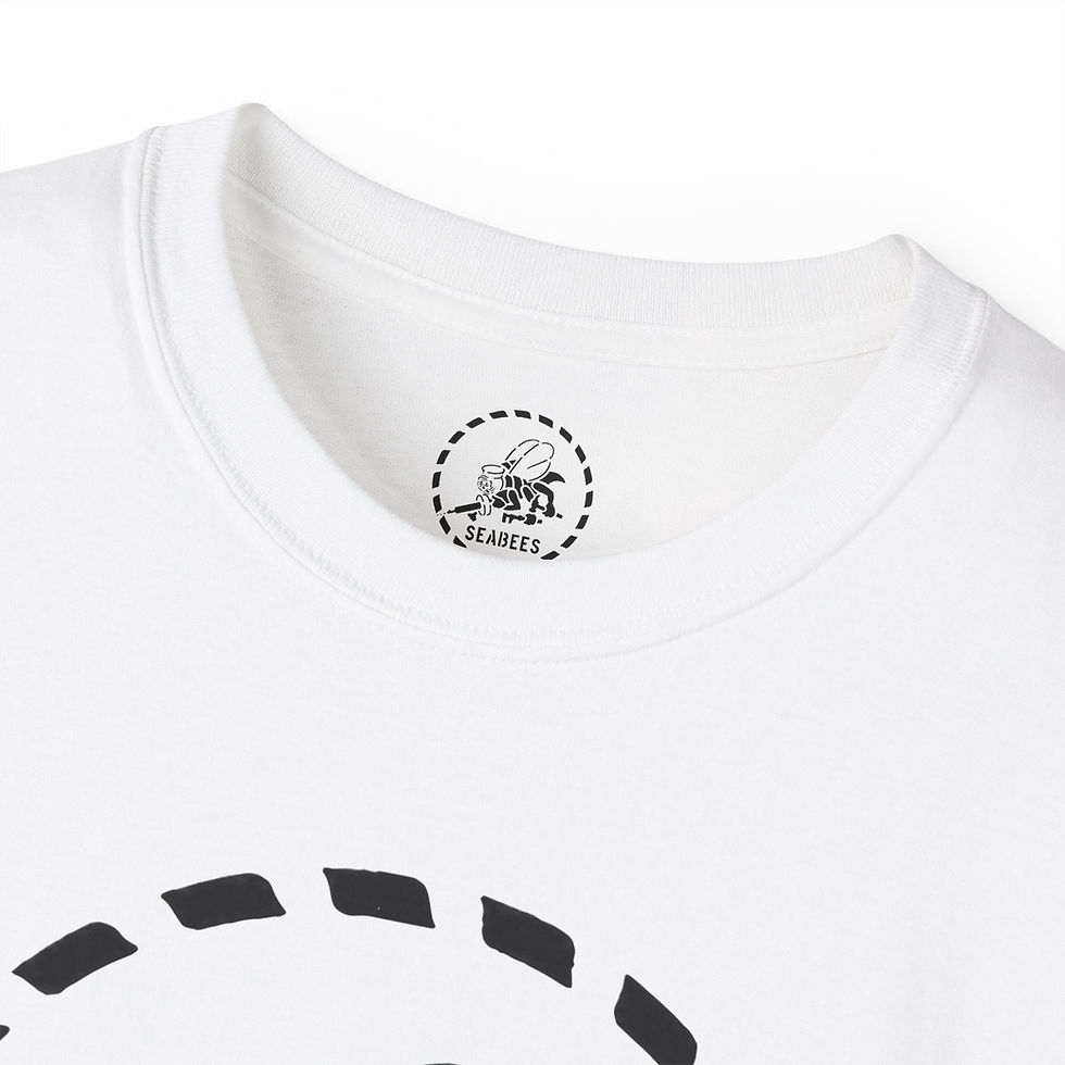 Thumbnail: Seabee Stencil Logo Unisex Ultra Cotton Tee t-shirt Seabees Flag Jack Labeled 