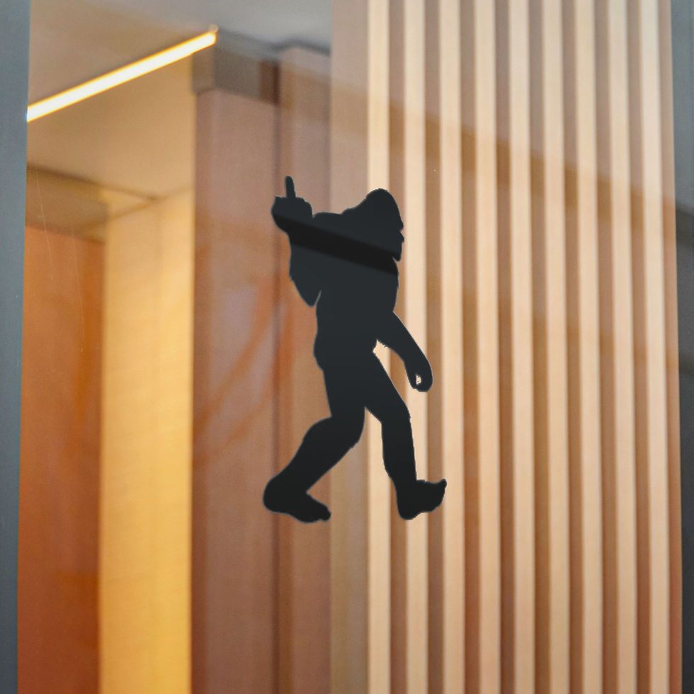 Thumbnail: Sasquatch Middle Finger Sticker, Bigfoot Yeti Vinyl Decals 
