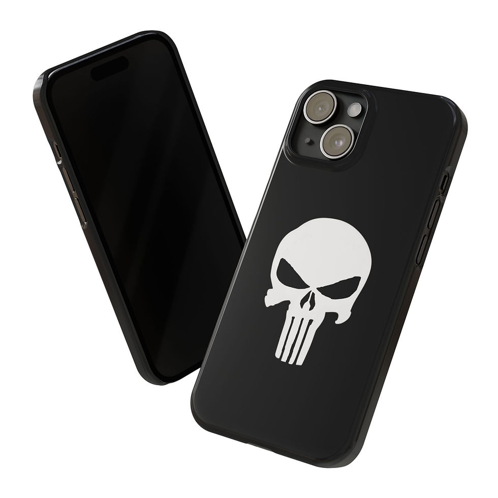 Thumbnail: White Punisher Black Slim Phone Cases