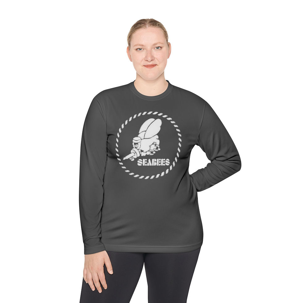 Thumbnail: Vintage Long Sleeve T-SHIRT Seabees stencil Logo Tee