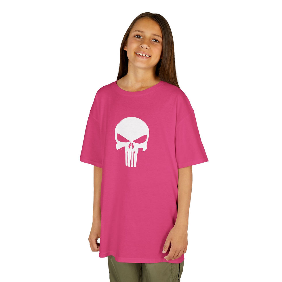 Thumbnail: Kids "Punisher" Graphic Tee — Funny Pun T-Shirt for Boys & Girls