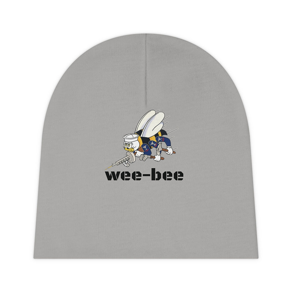 Thumbnail: wee-bee baby Seabee Navy Seabees Unisex Twill Hat beanie