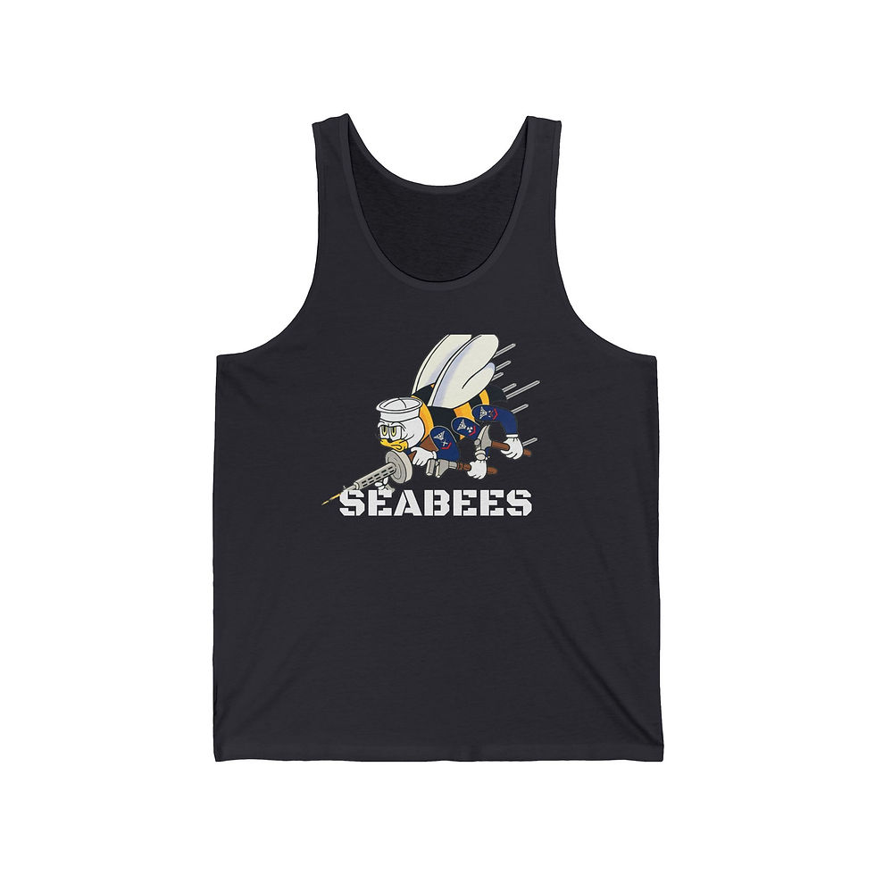 Thumbnail: SEABEES Unisex Jersey Tank Seabee Support for Christmas birthday 