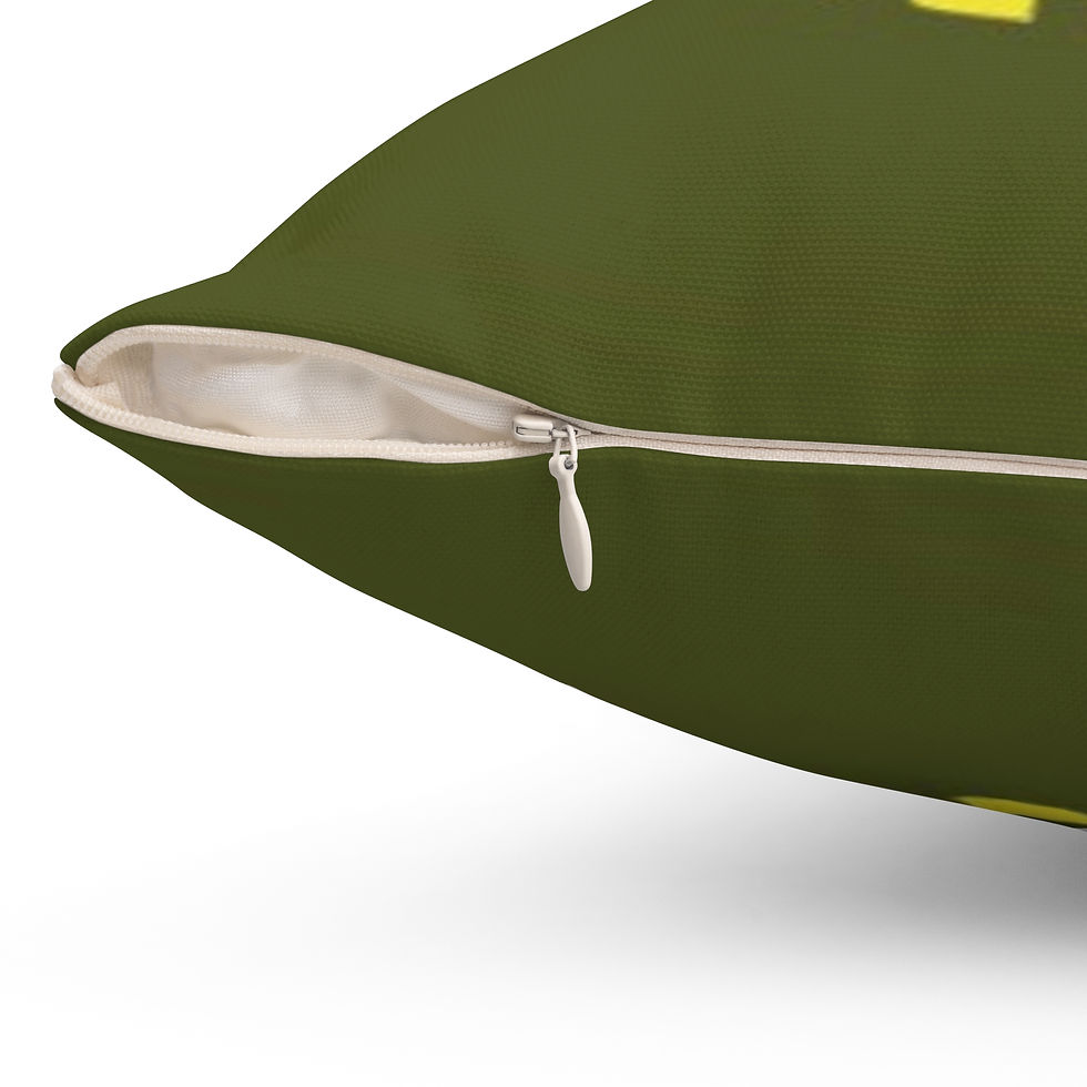 Thumbnail: CESE Pillow Seabee OD Green & yellow Spun Polyester Square Filled Pillow