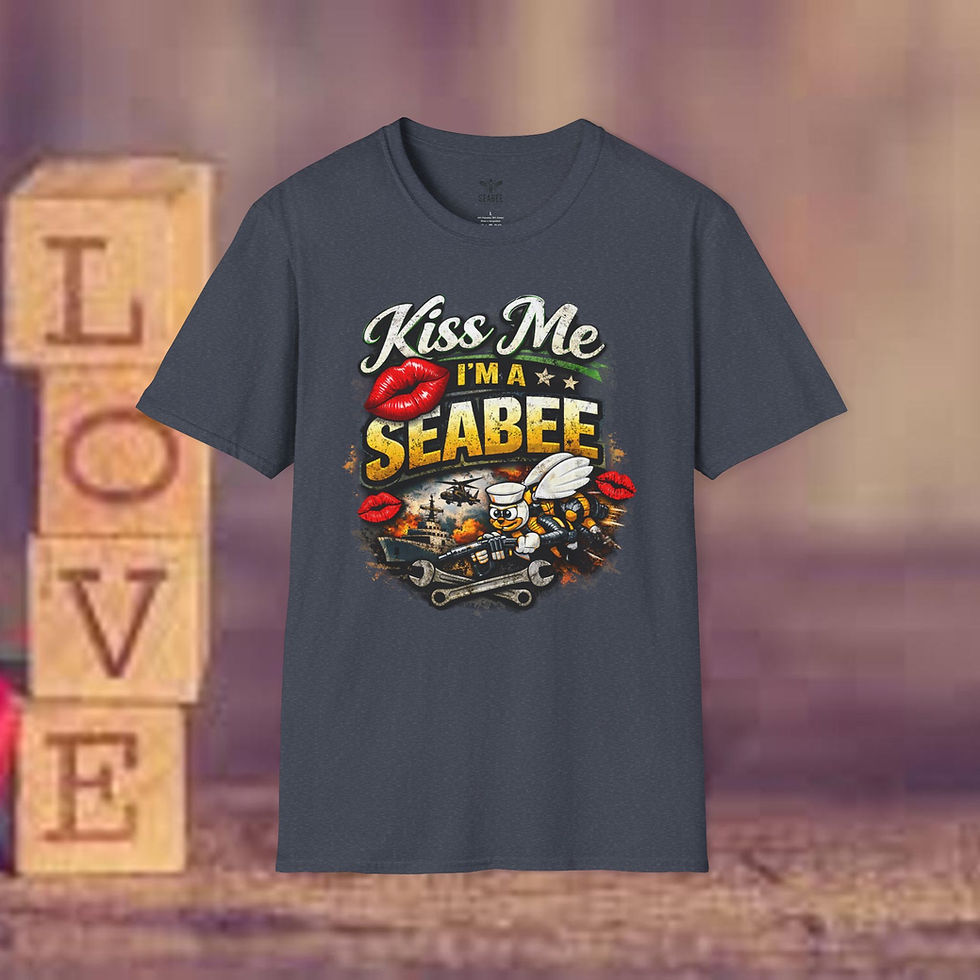 Thumbnail: Kiss Me I'm a Seabee T-Shirt  New Design