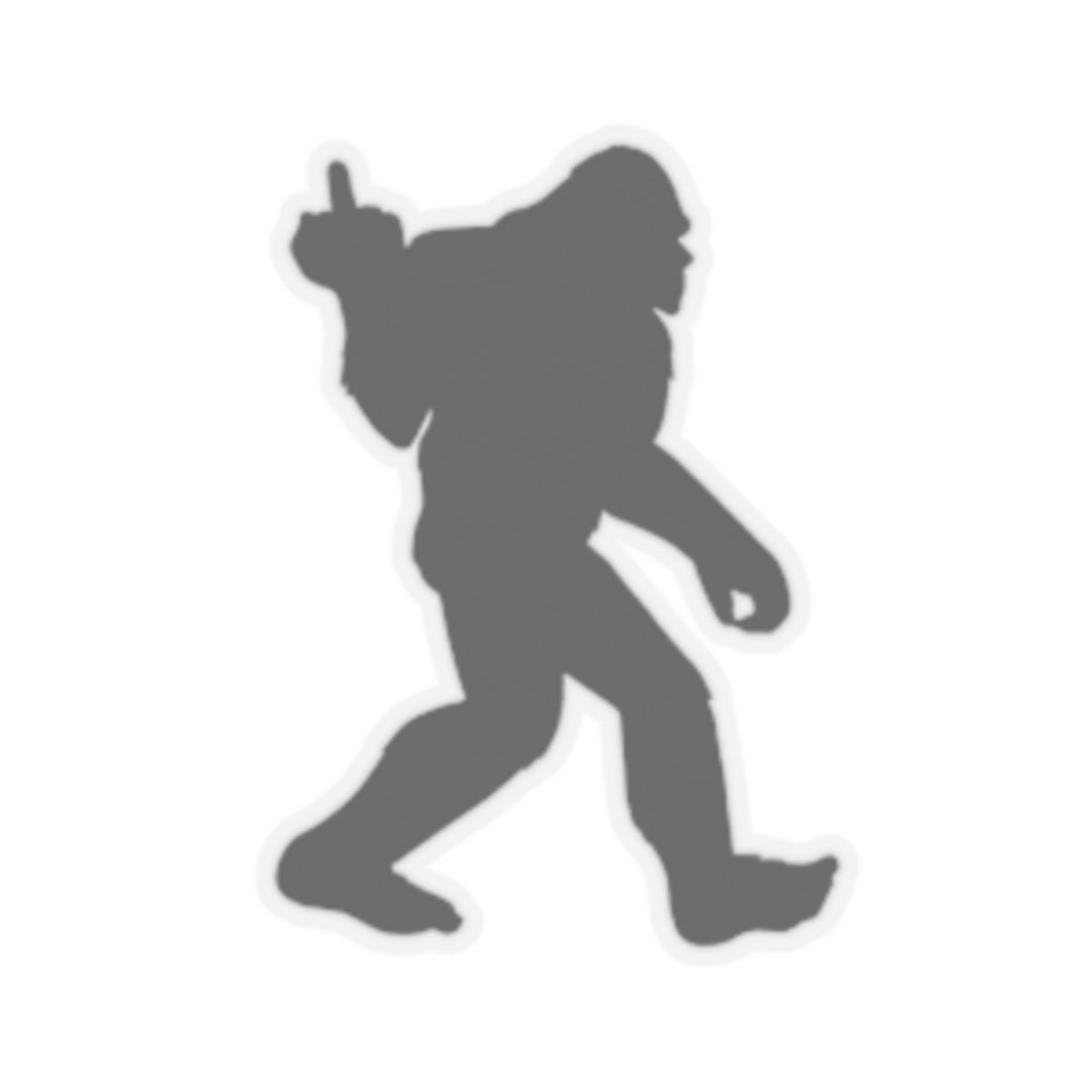 Sasquatch Bigfoot Middle Finger Stickers, Funny Prank Decal