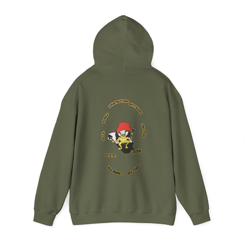 Thumbnail: NMCB 25 - 2006 OIF Deployment Nostalgic Replica Heavy Blend Hooded Sweatshirt