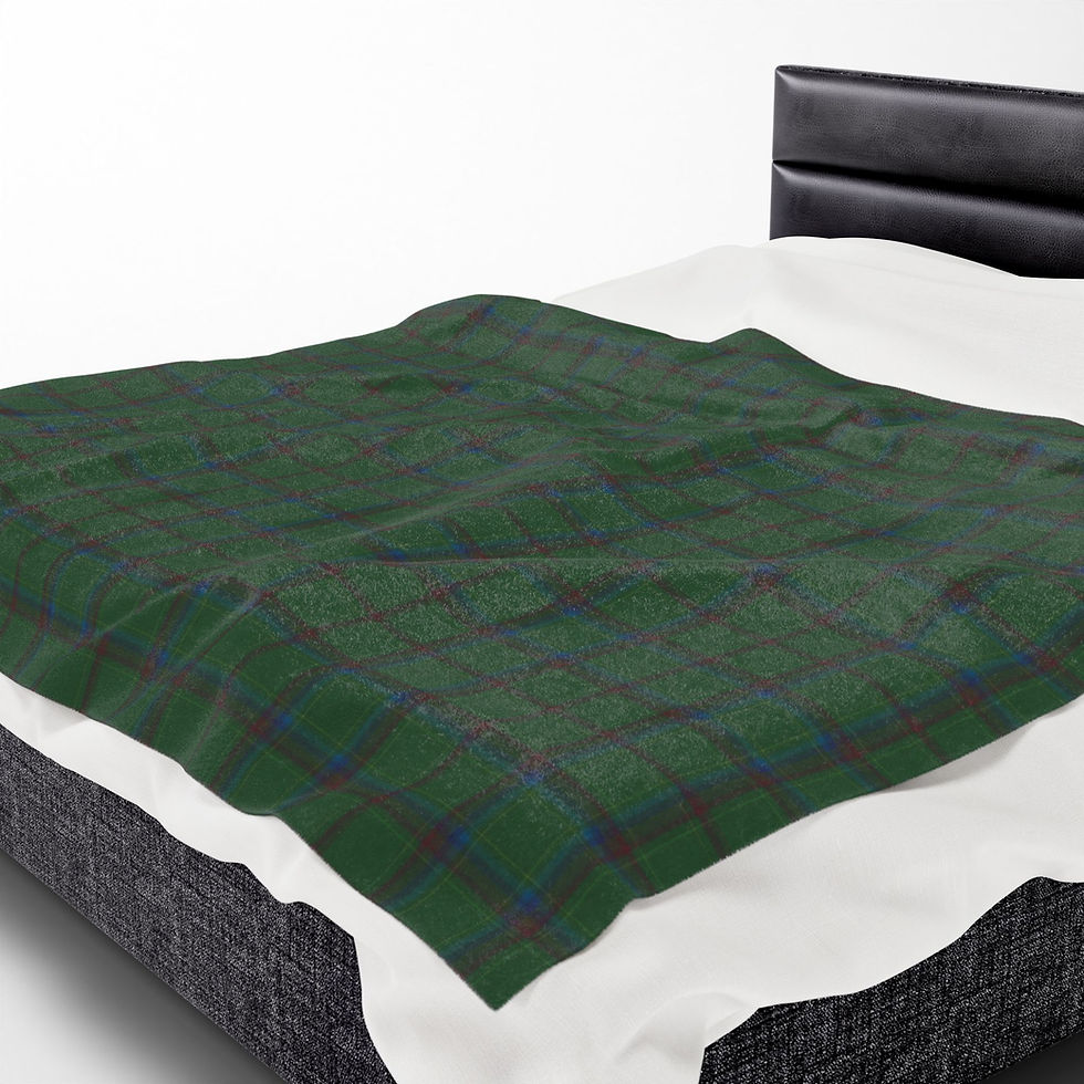 Thumbnail: Seabee Tartan Blanket Cozy Throw with logo