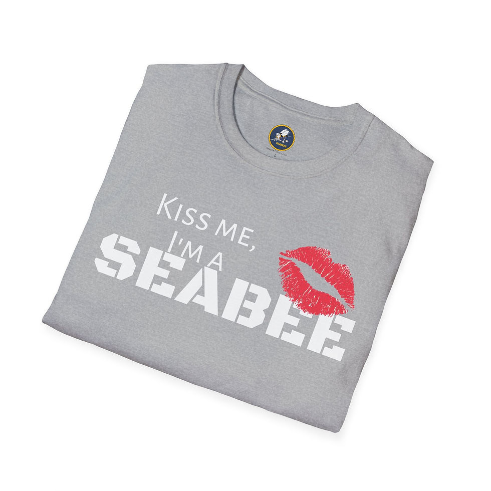 Thumbnail: Kiss Me I'm a Seabee Soft style T-Shirt Seabees 