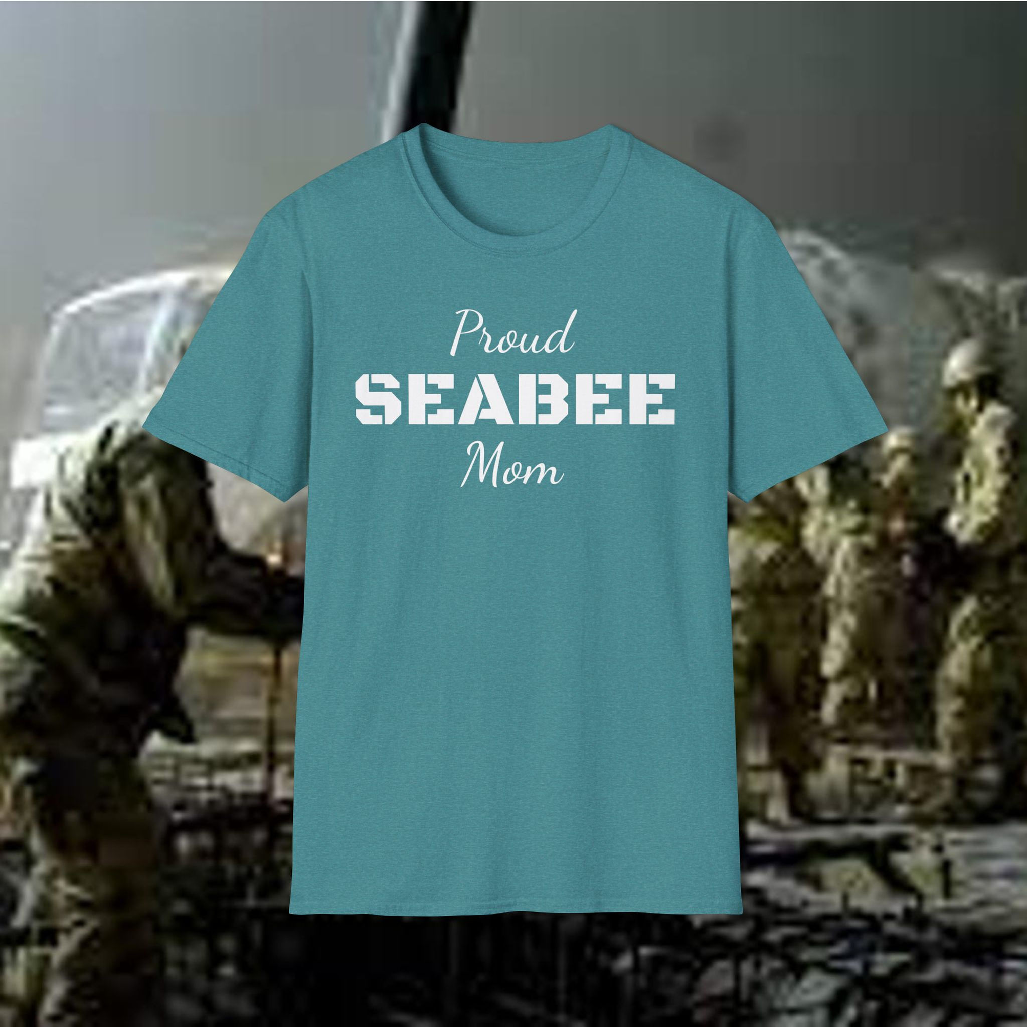 SEABEE Mom Softstyle T-Shirt Seabees Support 