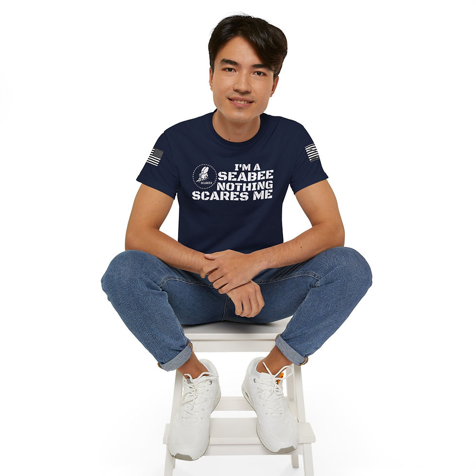 Thumbnail: Nothing Scares Me T-shirt Jack Flag Im a Seabee