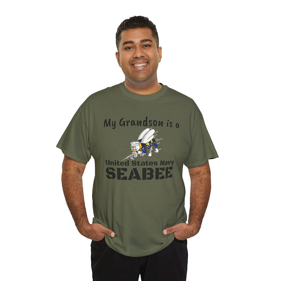 Thumbnail: My Grandson is a Seabee Military Unisex Heavy Cotton