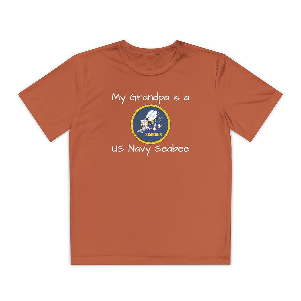 Thumbnail: My Grandpa is a Seabee Seabees Logo Youth TShirt Tee 