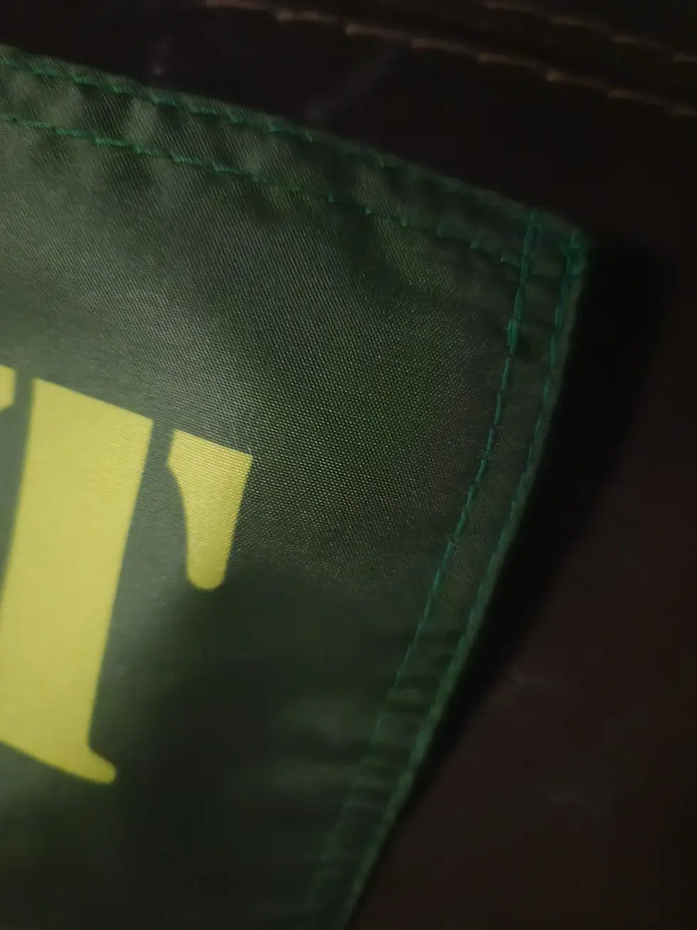 Thumbnail: Hoorah OD Green Seabees Flag Durable Heavy Duty stencil logo with yellow