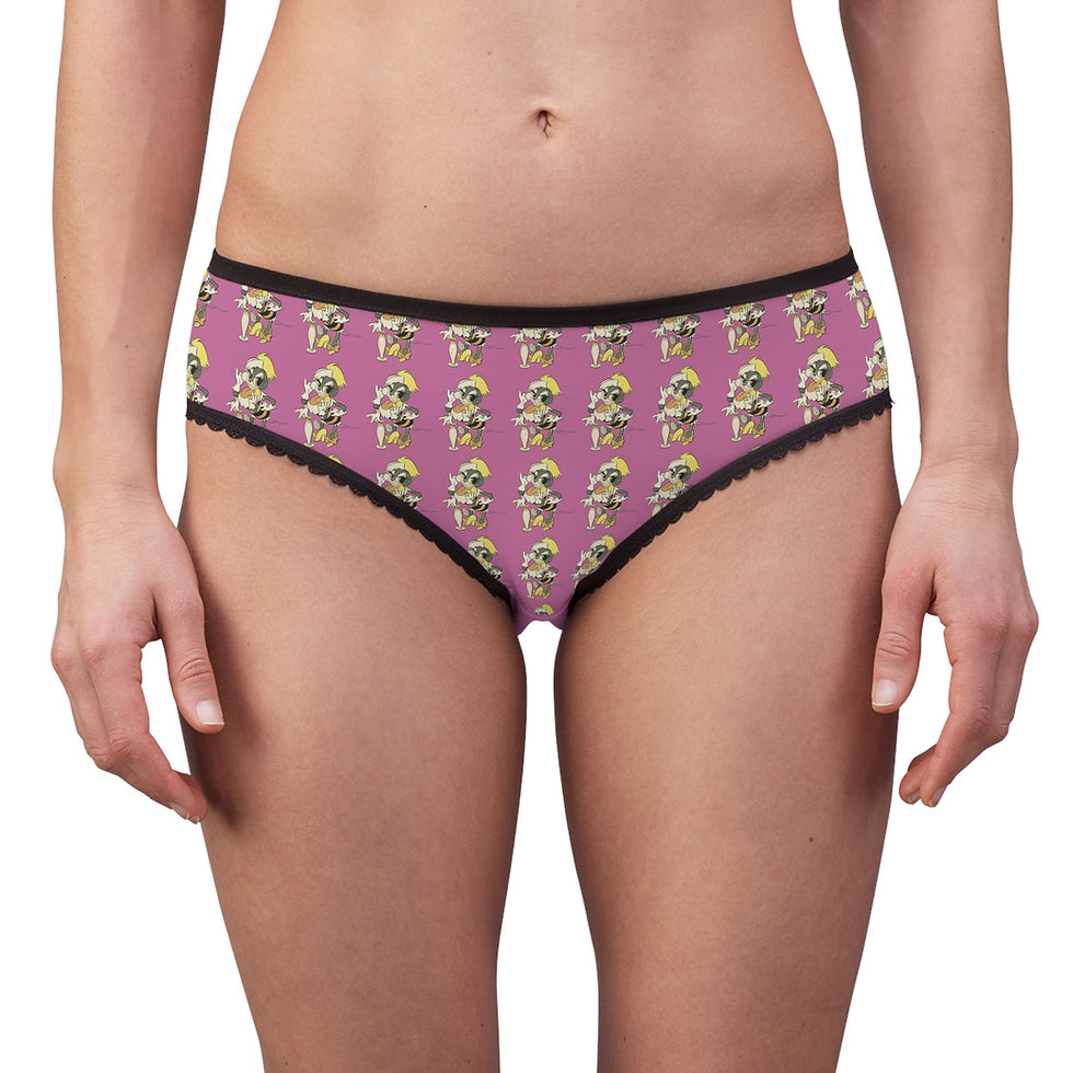 Thumbnail: Phoebe Women's Briefs Panties Pink black lace Female Seabee