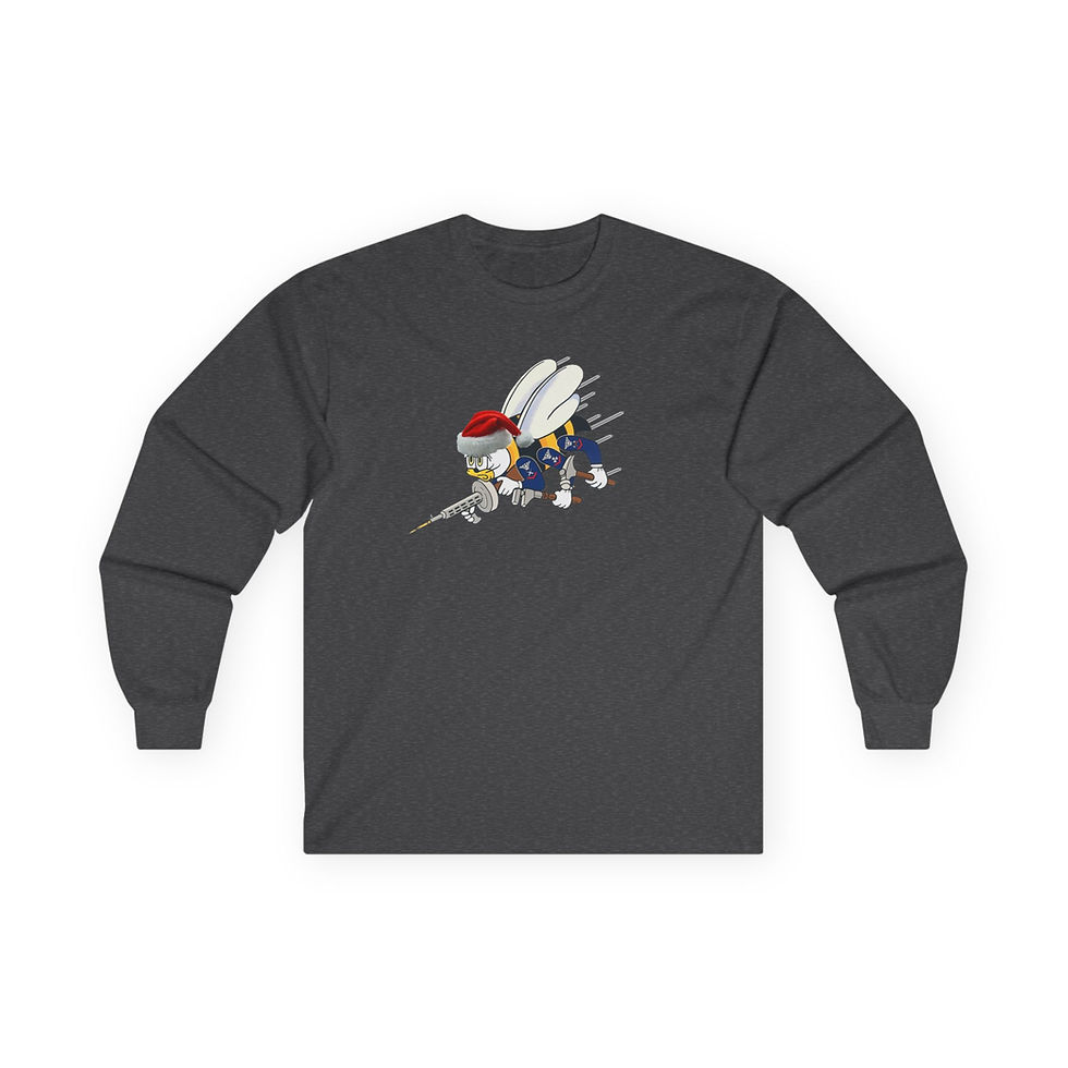 Thumbnail: Seabee Santa Long Sleeve Tee Adult
