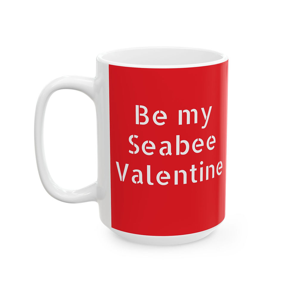 Thumbnail: Valentine's Seabee Ceramic Mug 11 or 15oz double sided