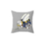 Thumbnail: 2 Sided Phoebe Seabees Spun Polyester Square Pillow