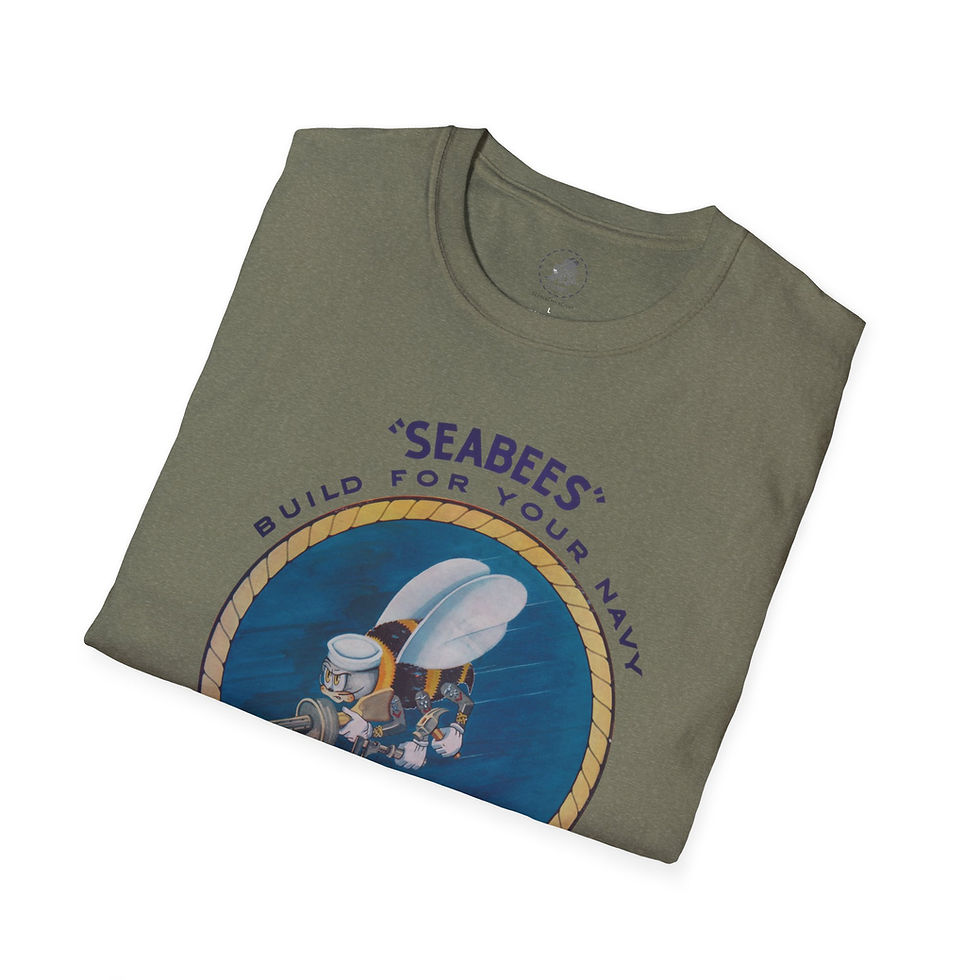 Thumbnail: Seabees Softstyle T-Shirt, Unisex Vintage Recruiting Theme Tee