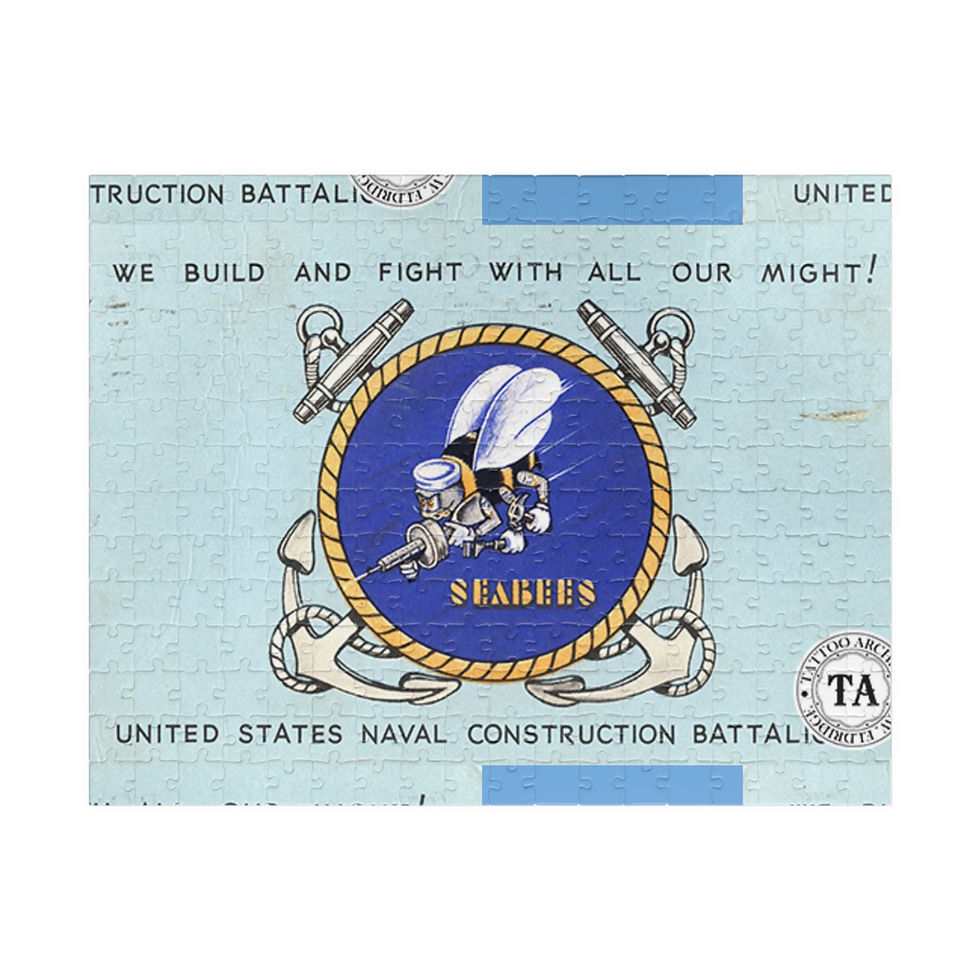 Thumbnail: Seabee Build Fight Puzzle - Military Jigsaw Puzzle, Navy Construction Theme