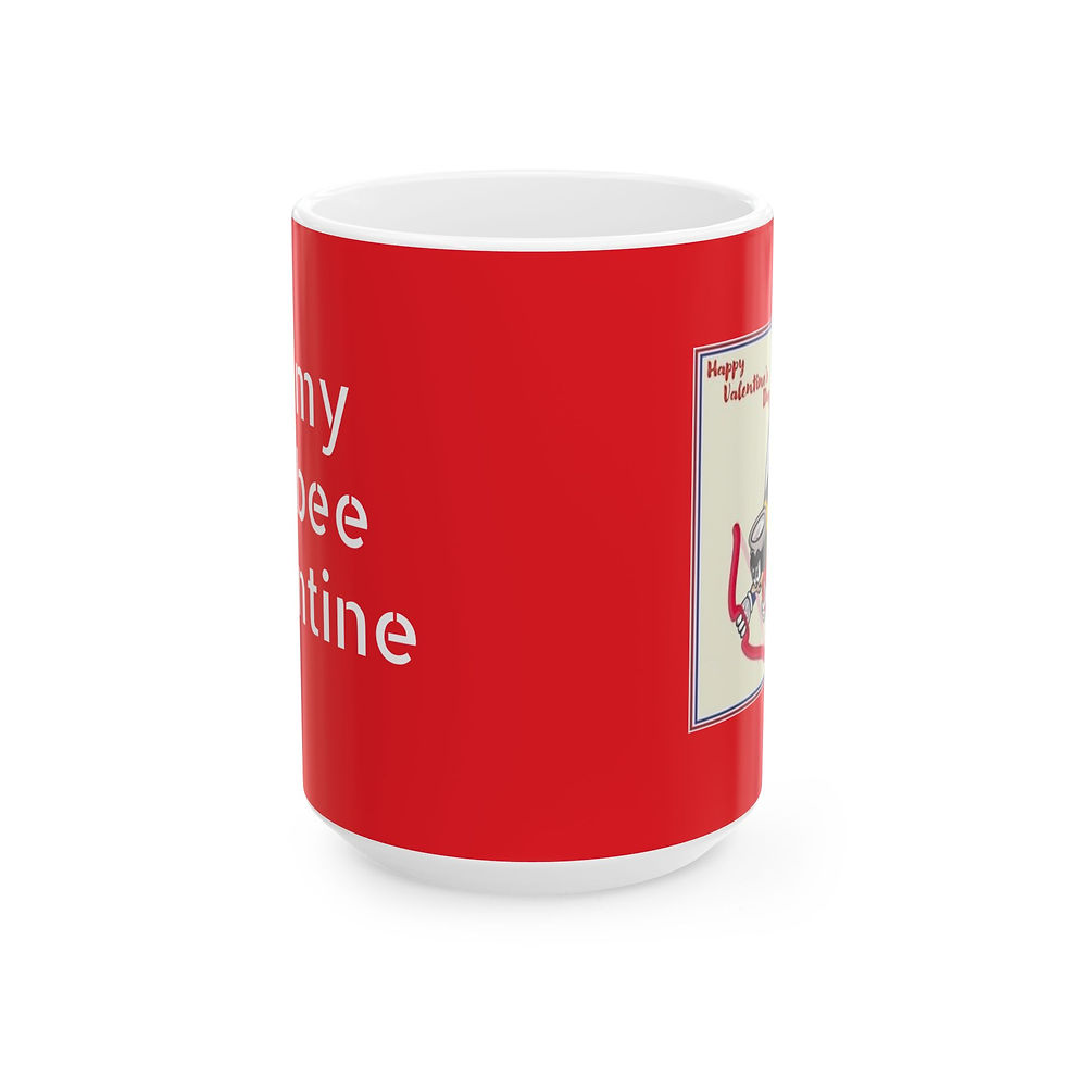 Thumbnail: Valentine's Seabee Ceramic Mug 11 or 15oz double sided