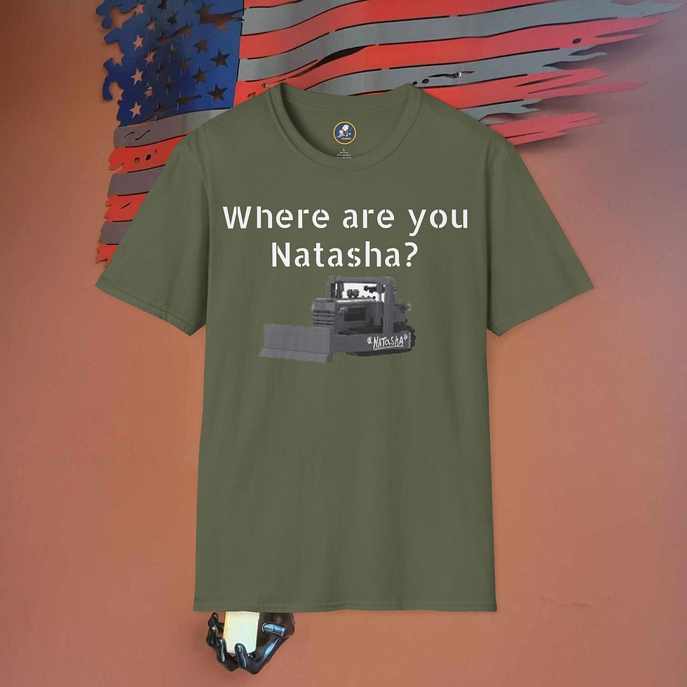 Thumbnail: Where are you Natasha the bulldozer Unisex Softstyle T-Shirt, Seabees 