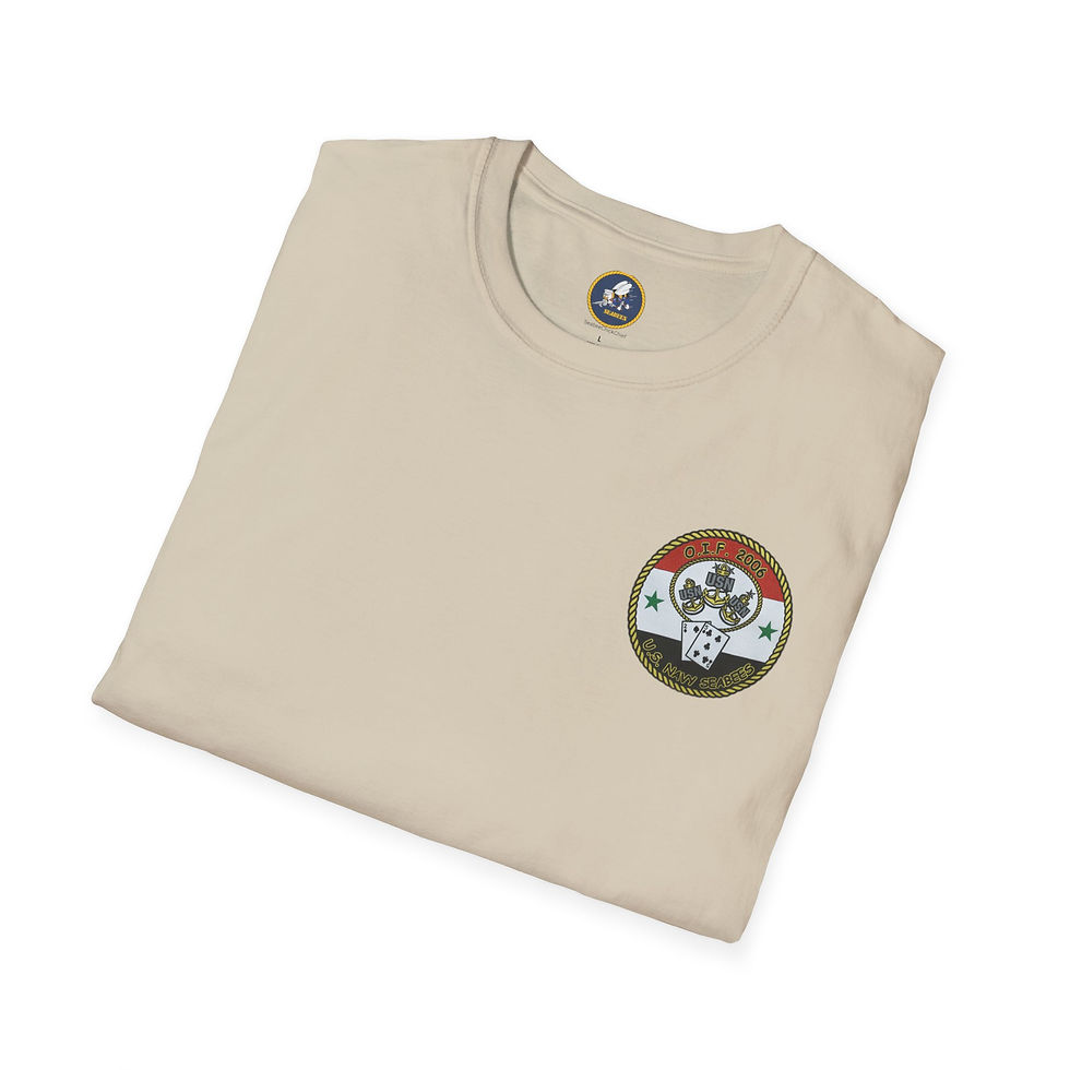 Thumbnail: NMCB 25 -2006 OIF Deployment Nostalgic Replica Unisex Softstyle T-Shirt Seabees 