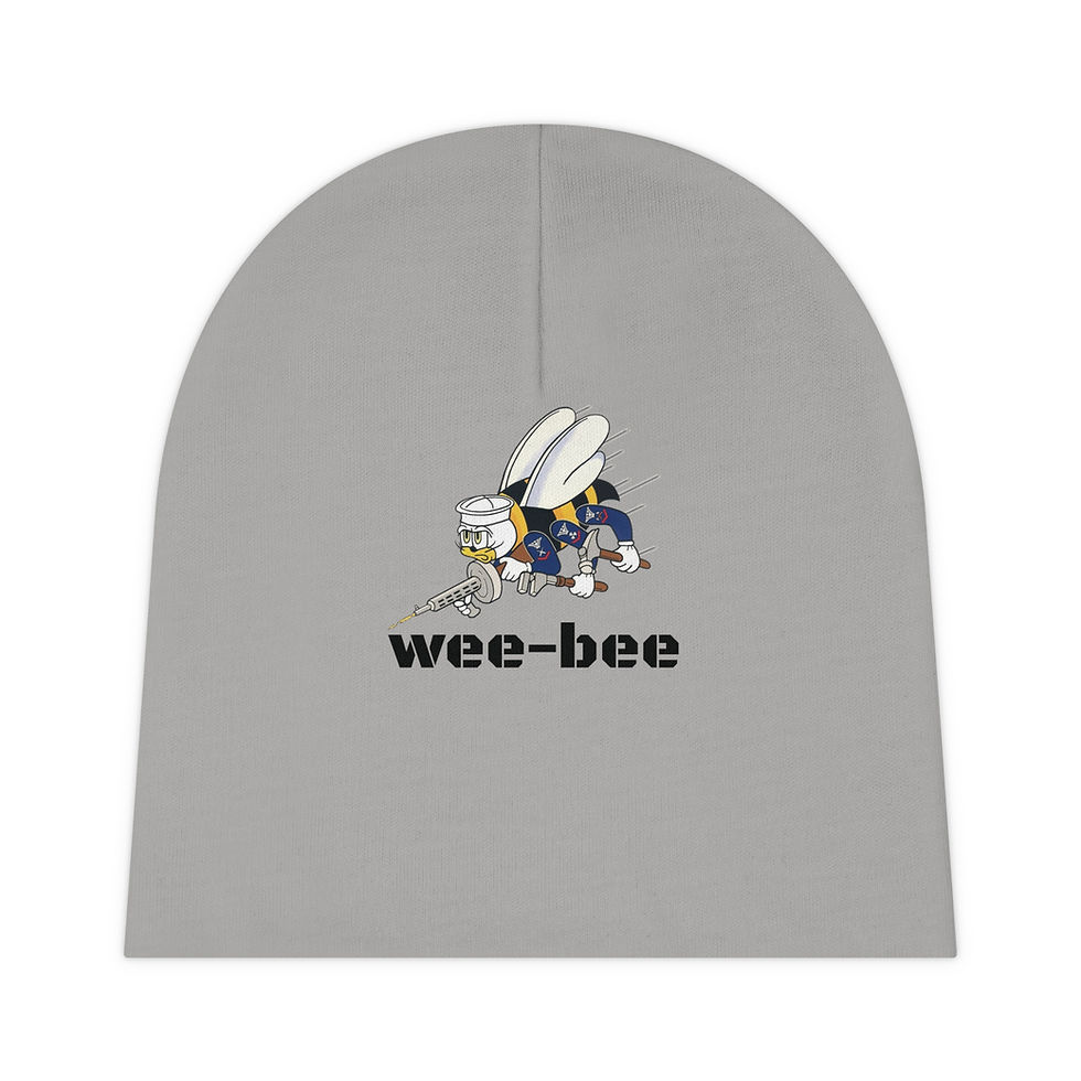 Thumbnail: wee-bee baby Seabee Navy Seabees Unisex Twill Hat beanie