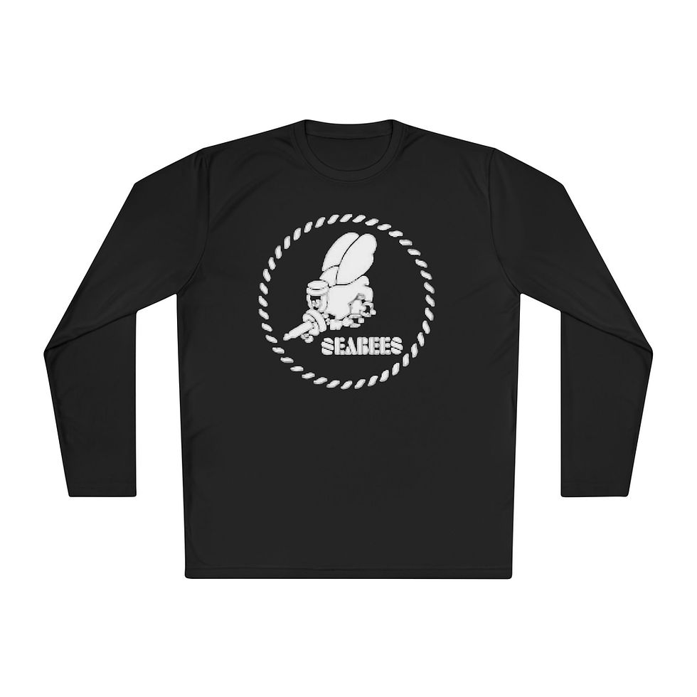 Thumbnail: Vintage Long Sleeve T-SHIRT Seabees stencil Logo Tee