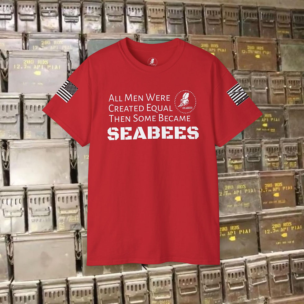 Thumbnail:  All Men Were Created Equal Seabees Ultra Cotton Tee Flag & Navy Jack tshirt