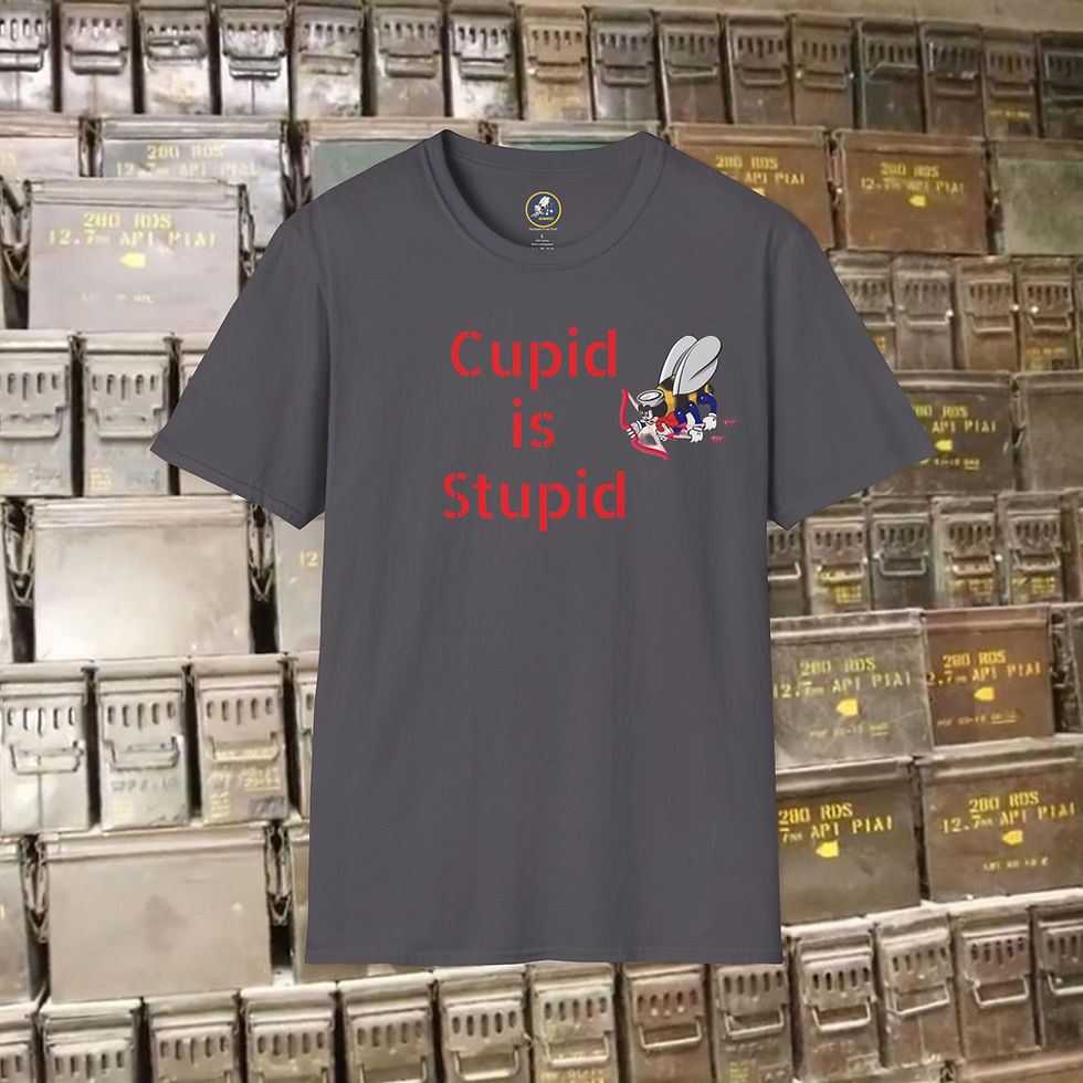 Thumbnail: Seabee Cupid T-Shirt is Stupid Valentine Unisex Softstyle