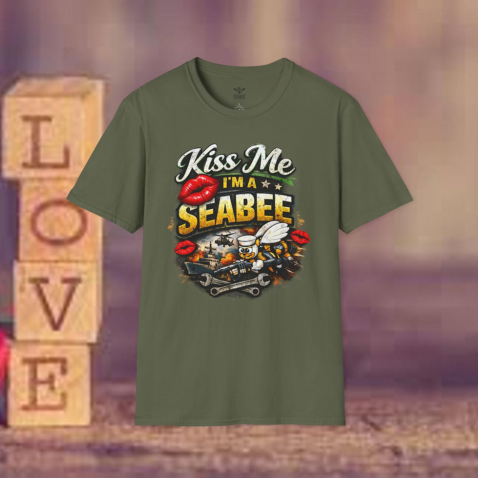 Thumbnail: Kiss Me I'm a Seabee T-Shirt  New Design