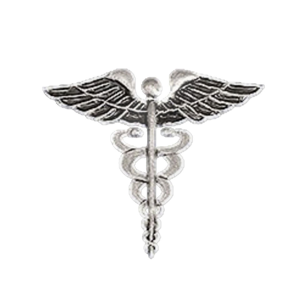 Thumbnail: Anodized Corpsman Insignia Die-Cut Sticker caduceus Decal, Military Decor