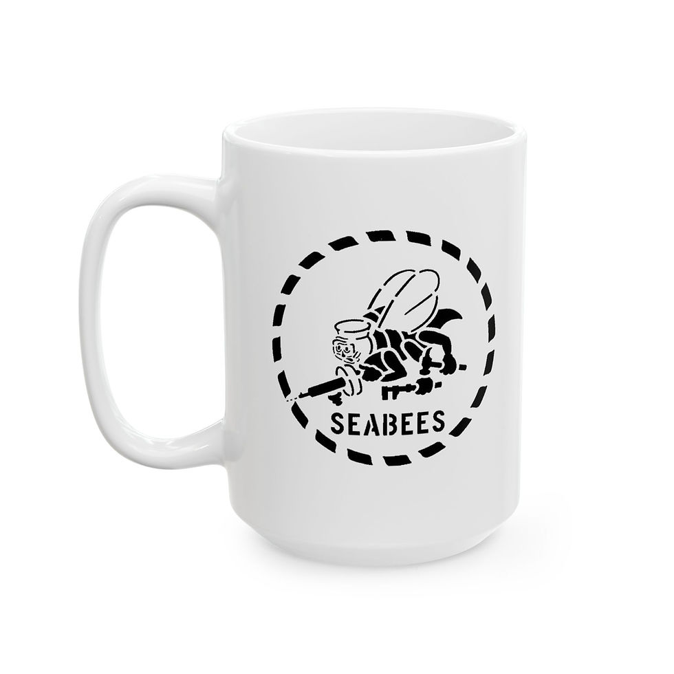 Thumbnail: Double Sided Seabees 22 NCR Beep Ceramic Mug 11oz or 15 oz, coffee cup