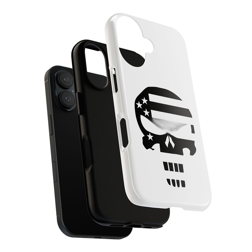Thumbnail: US Flag Black Punisher Tough Cases white 