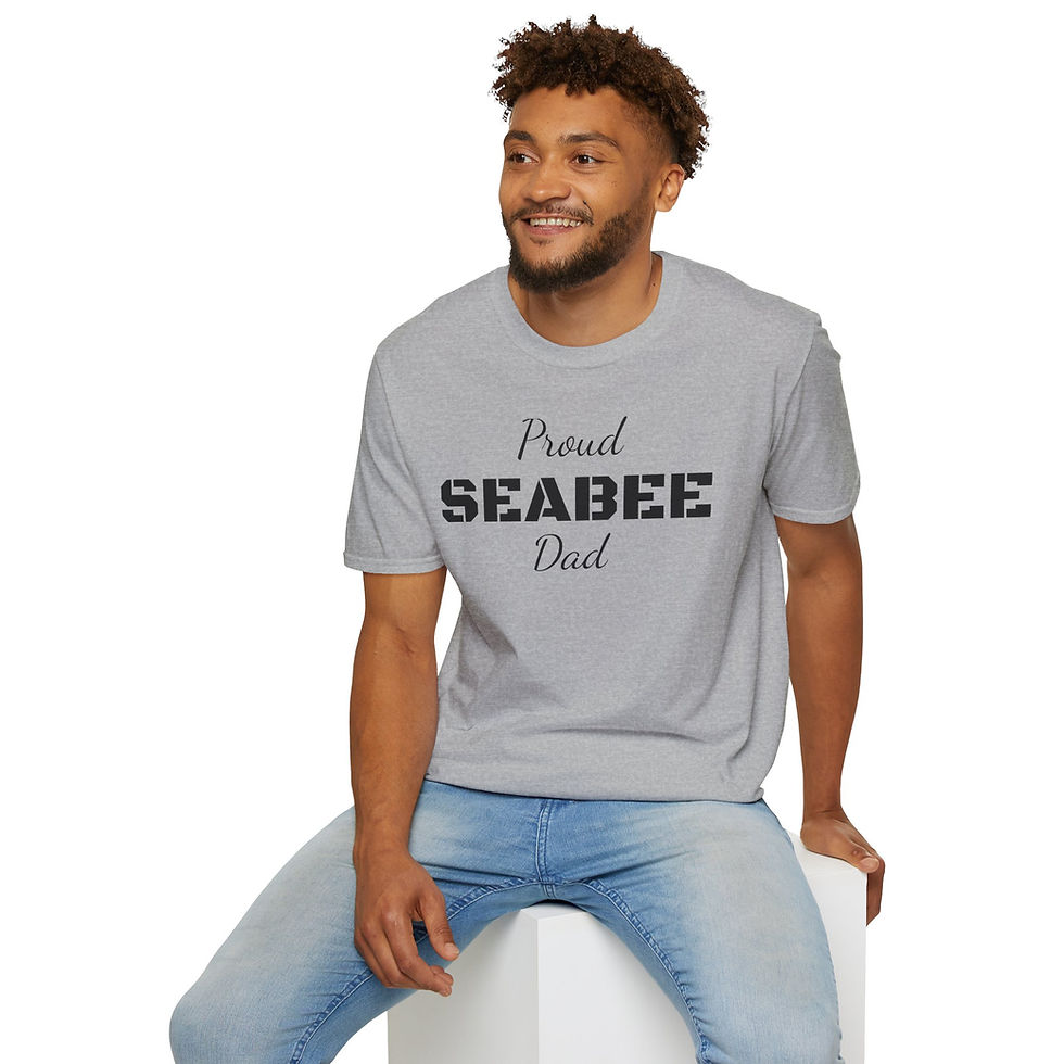 Thumbnail: SEABEE Dad Softstyle T-Shirt Seabees Support for Christmas birthday 