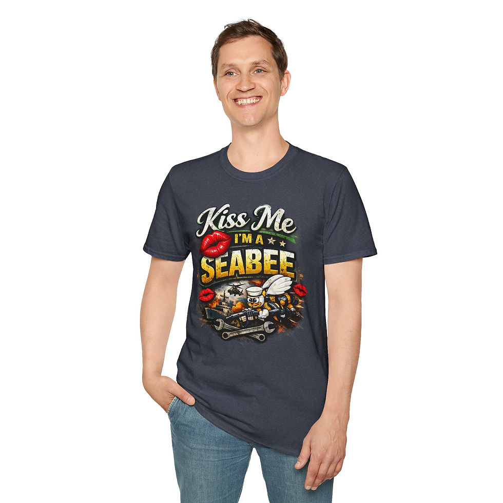 Thumbnail: Kiss Me I'm a Seabee T-Shirt  New Design