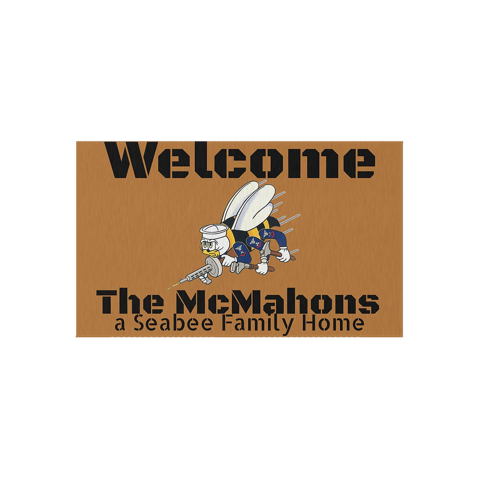Thumbnail: Seabee Family Outdoor Rug, Personalized Last Name Mat, Welcome Doormat