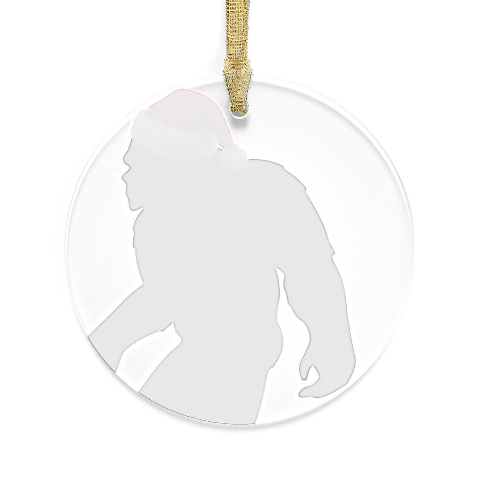 Thumbnail: Sasquatch Bigfoot Santa Acrylic Ornaments -Woodland Creature