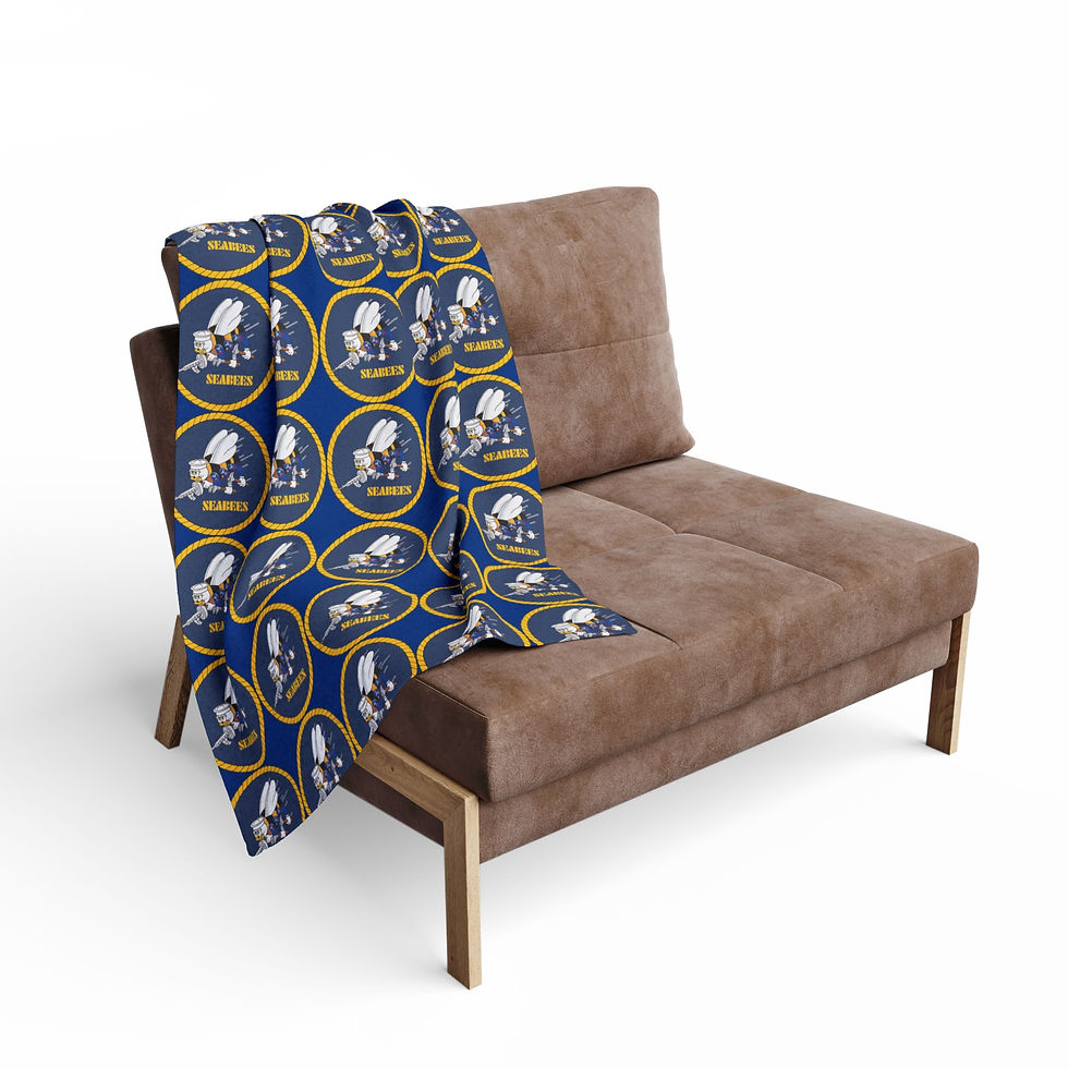 Thumbnail: Seabees Fleece Blanket Blue Cozy Polar-Inspired Throw Blanket