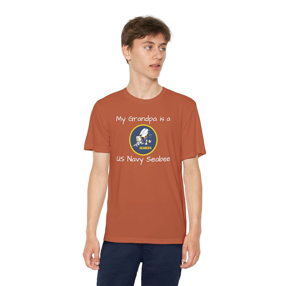 Thumbnail: My Grandpa is a Seabee Seabees Logo Youth TShirt Tee 