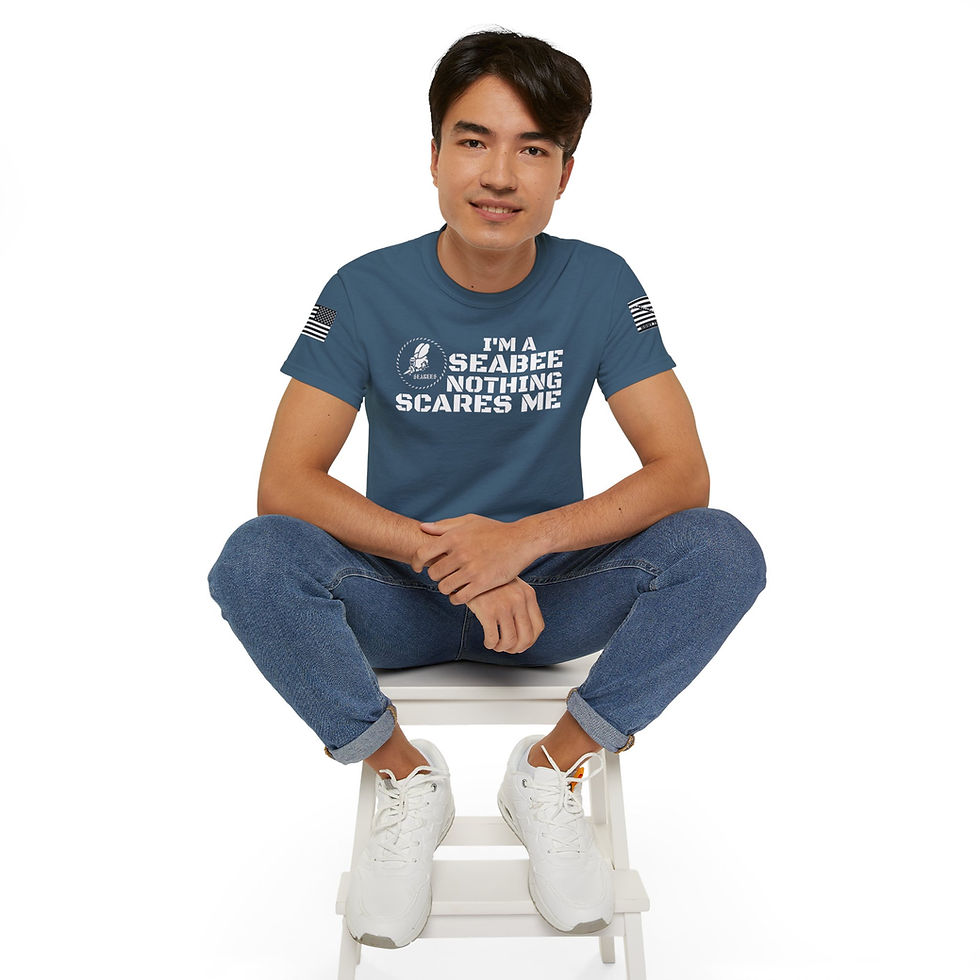 Thumbnail: Nothing Scares Me T-shirt Jack Flag Im a Seabee