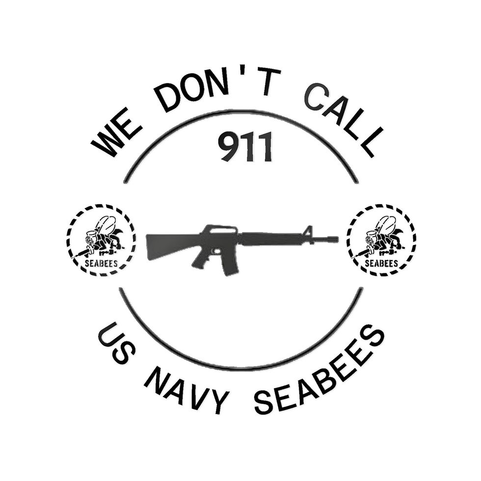 Thumbnail: Navy Seabees Die-Cut Stickers, AR15 We Don't Call 911 Gun Graphic Decal