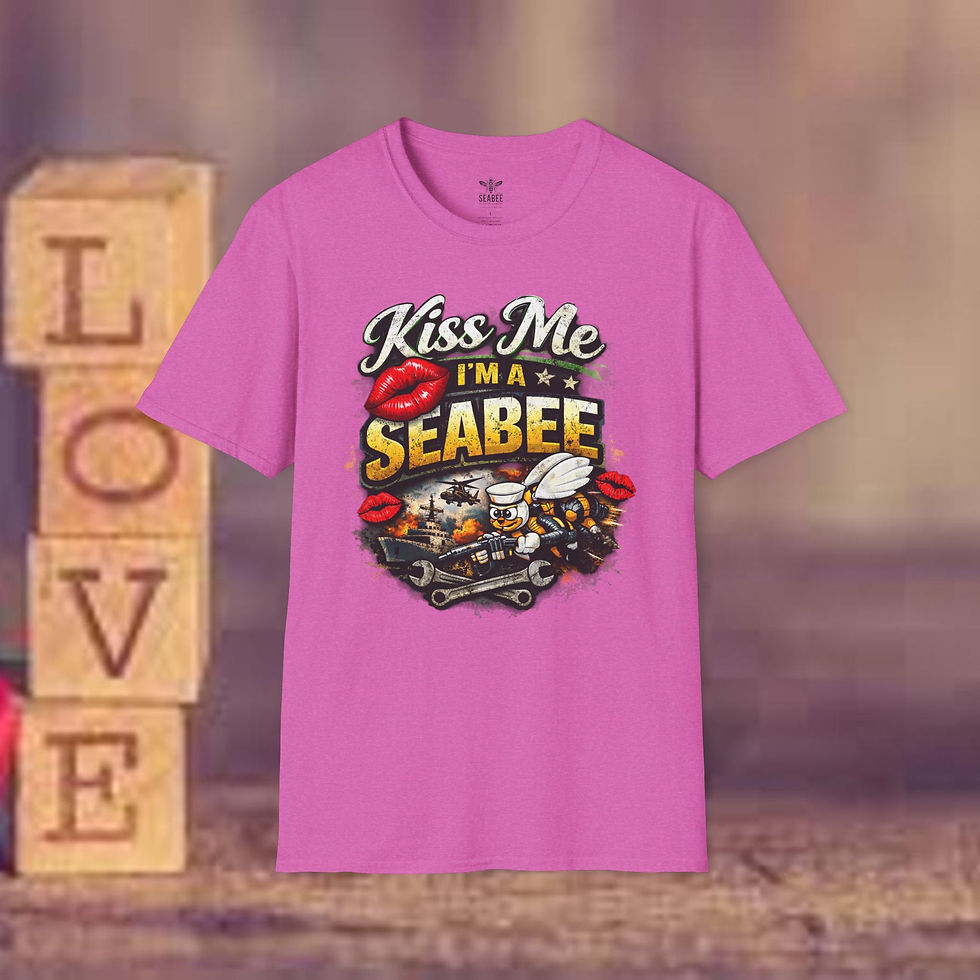Thumbnail: Kiss Me I'm a Seabee T-Shirt  New Design