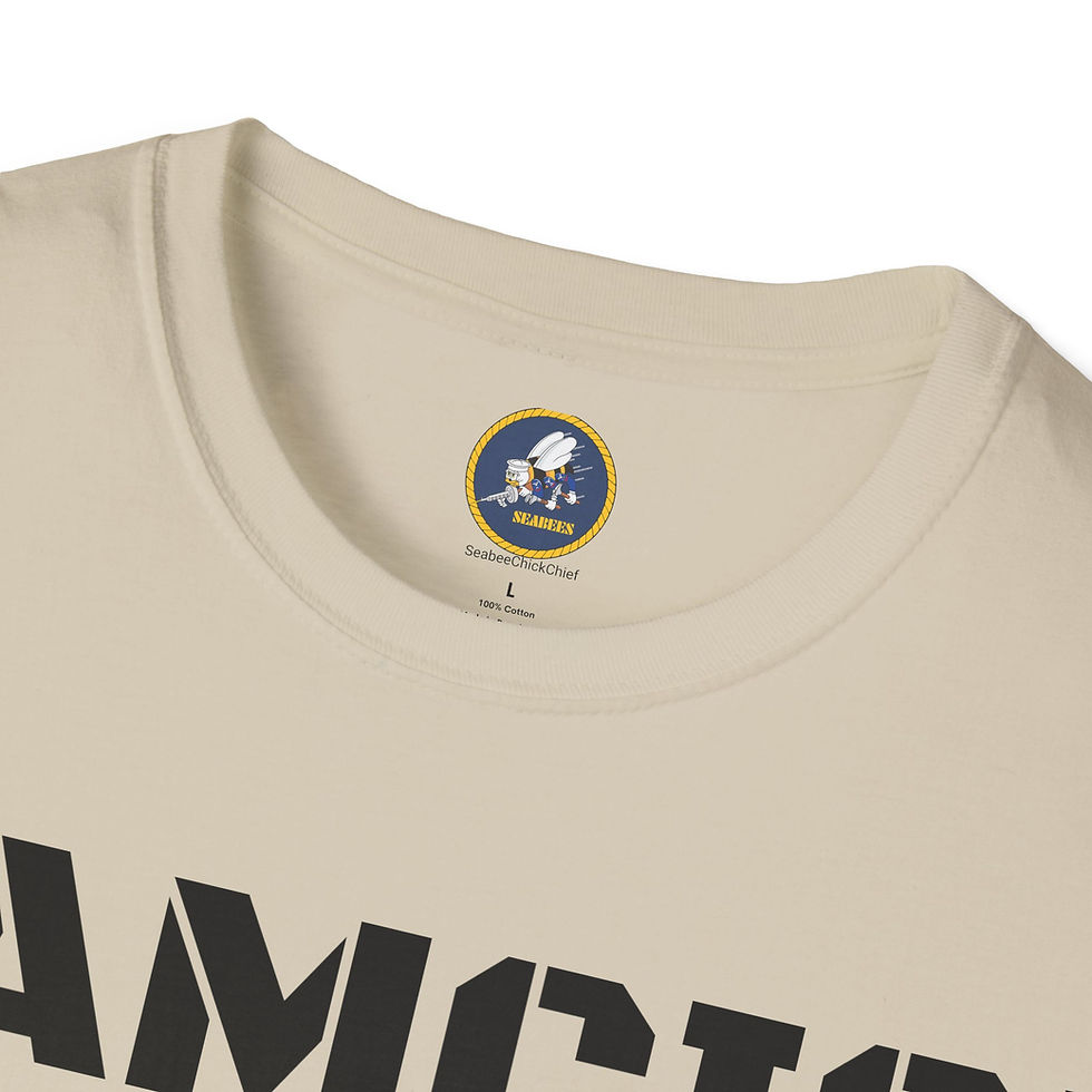 Thumbnail: BAMCIS Unisex Softstyle T-Shirt, Seabees label 