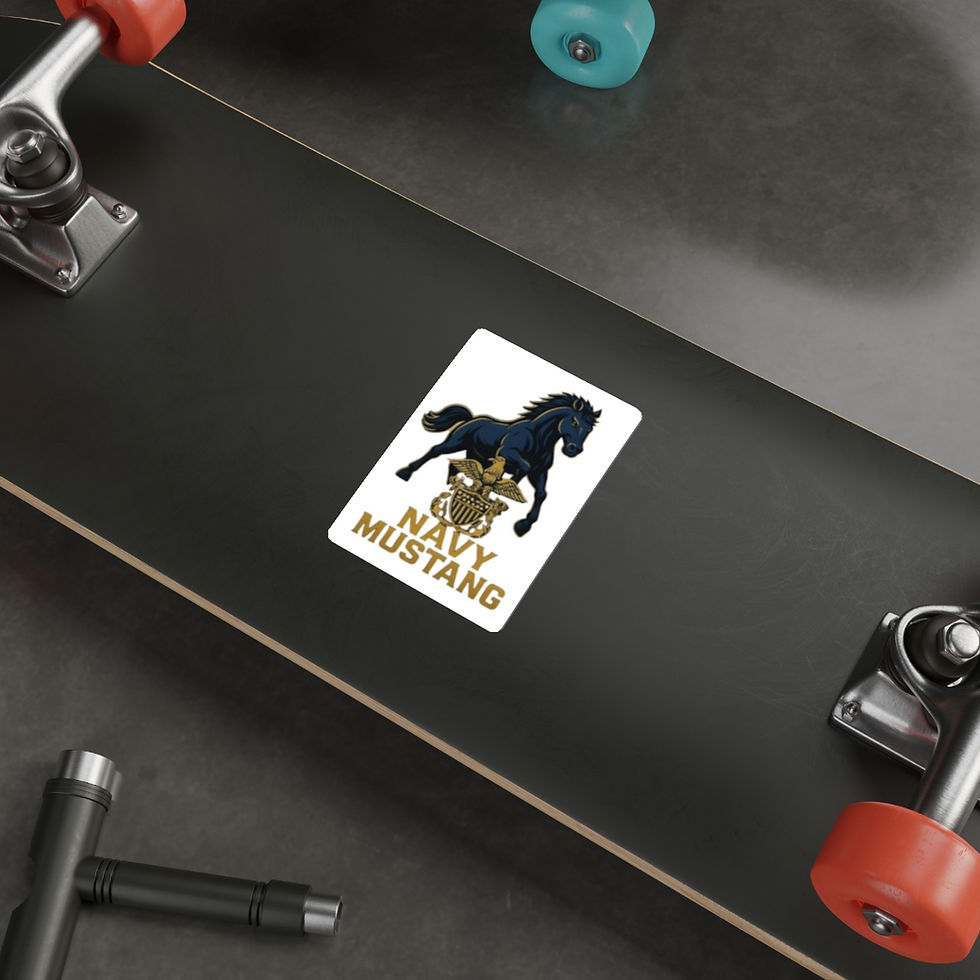 Thumbnail: Navy Mustang Die-Cut Stickers, Original Seabee Chick Chief®design