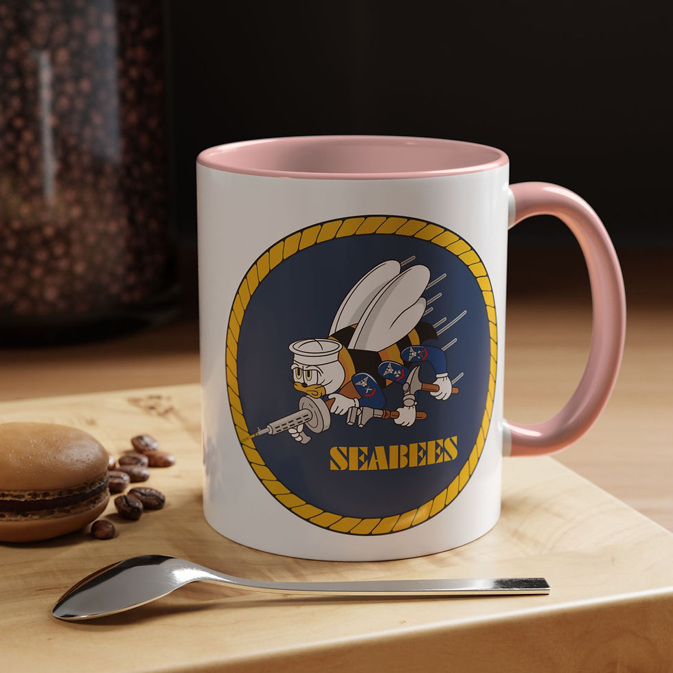 Thumbnail: Pew Pew Pew Seabees Mug 2A 11 & 15 oz Double Sided choice of Accent color 