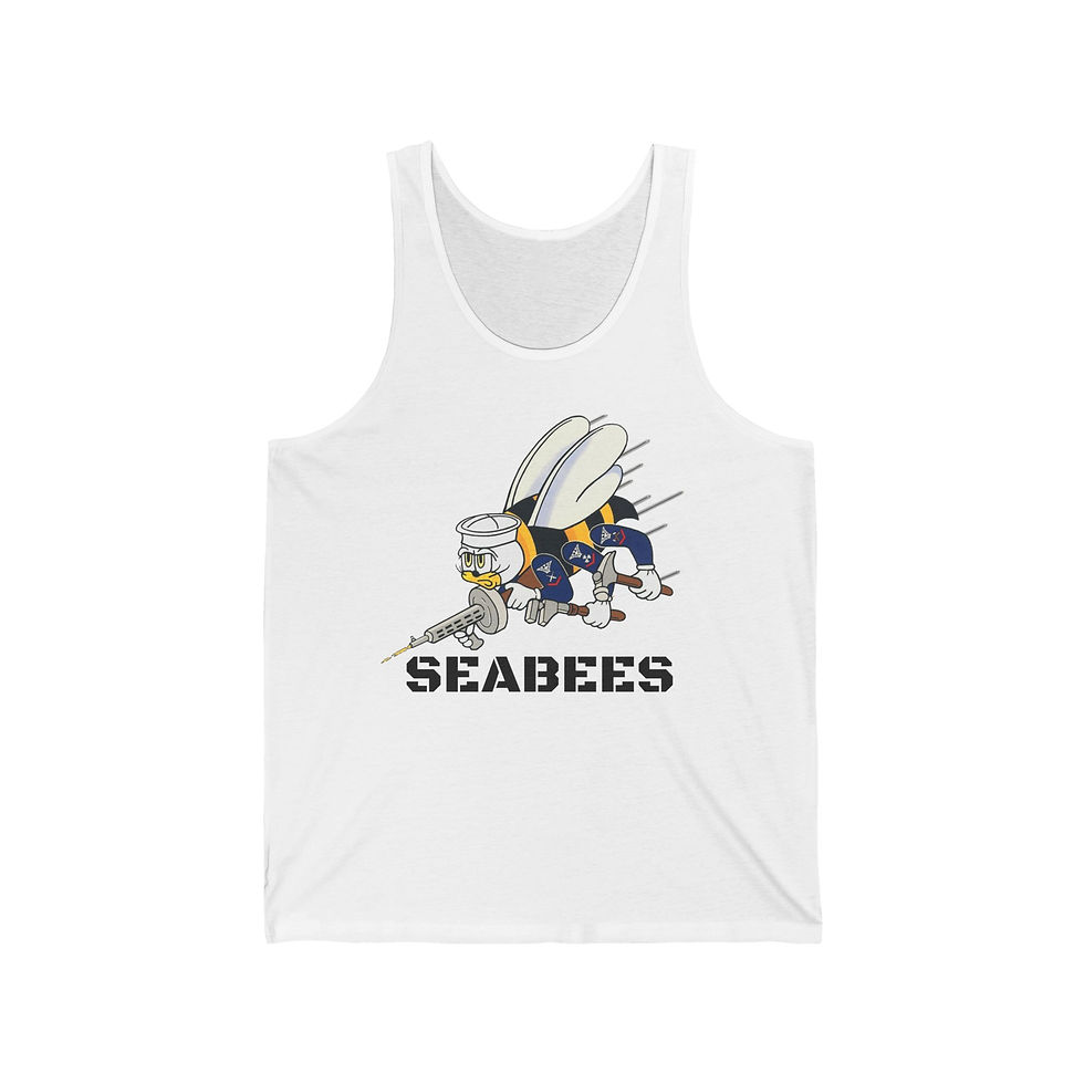 Thumbnail: SEABEES Unisex Jersey Tank Seabee Support for Christmas birthday 