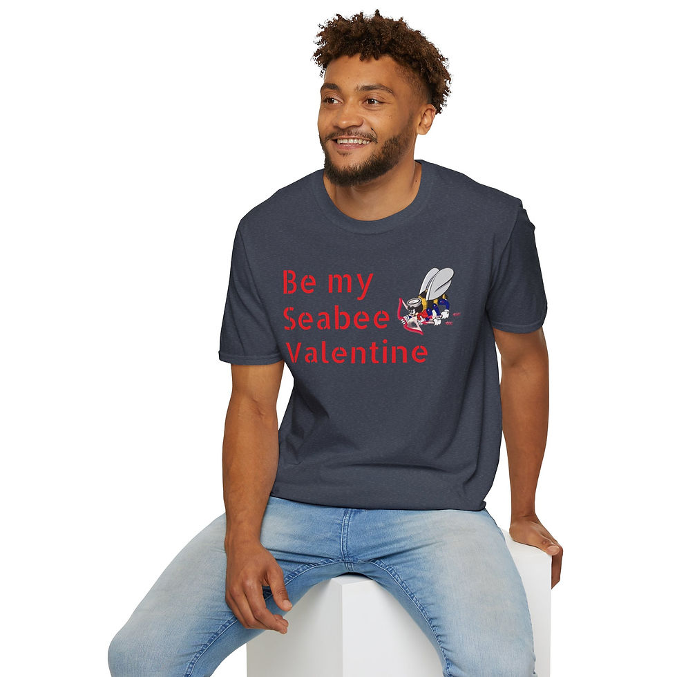 Thumbnail: Seabee Valentine T-shirt Softstyle  be my Valentine