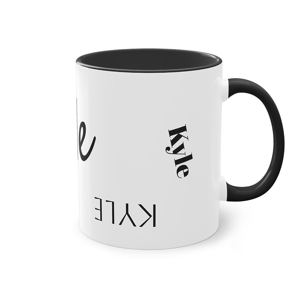 Thumbnail: Custom name Two-Tone Coffee Mug, 11oz